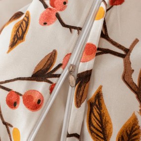 Lenjerie de pat din microfibra BIRDS PUMPKIN maro Dimensiune lenjerie de pat: 2 buc 70 x 90 cm | 200 x 220 cm