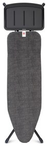 Masa de calcat Brabantia B 1003351, 124x38 cm, 7 pozitii de reglare, Suport generator de abur, Negru