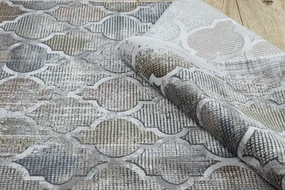 Covor LUCE 75 modern marocani Trellis vintage - structural gri / muştar