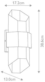 Aplică LED pentru baie Quoizel QZ-CHASM-M-BKW CHASM 2xLED/5,5W/230V IP44