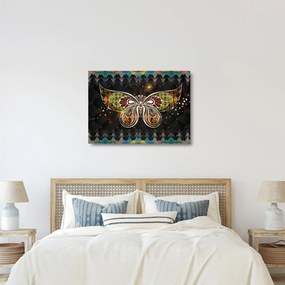 Tablou pe sticlă - Fluture magic (70x50 cm)