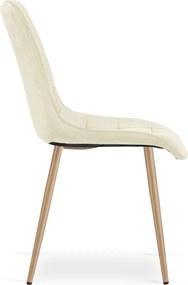 Scaun de masa SPLIT VELVET, bej deschis