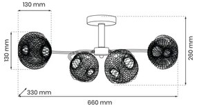 Lustră aplicată OAKLAND 4xE27/60W/230V