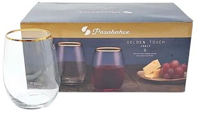 Set 6 Pahare Amber Golden Touch 570 ml  Eleganta si Stil pentru Servirea Bauturilor