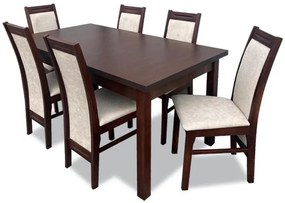 Set sufragerie Folsur (nuc închis + crem). 1091968