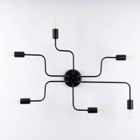 Lustră aplicată Sollux SL.1447 VECTOR 6xE27/15W/230V negru