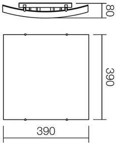 Redo 05-818 - Plafonieră NOTES 2xE27/42W/230V 39x39 cm alb