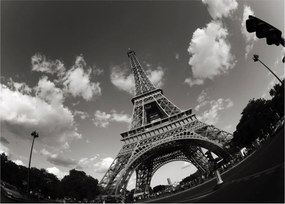 Tablou pe sticlă - Turnul Eiffel din Paris (70x50 cm)