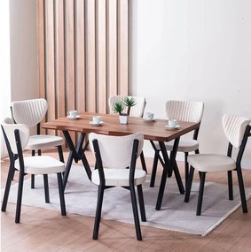 Scaun Barton, bej, profil din metal