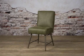 Scaun piele artificiala Belmonte verde deschis