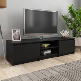 Comoda TV, negru, 140 x 40 x 35,5 cm, PAL