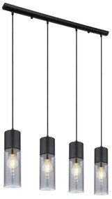 Lustra cu 4 pendule design modern ANNIKA negru
