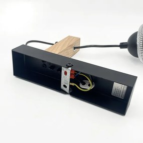 Lampă de perete LEANDRA 1xE27/15W/230V stejar/negru