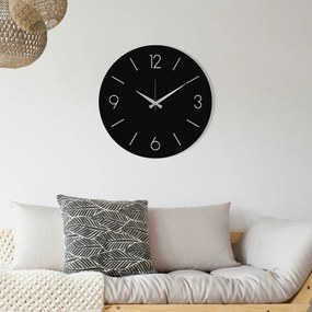 Ceas de perete Trevwela, Black , 48 x 48 cm
