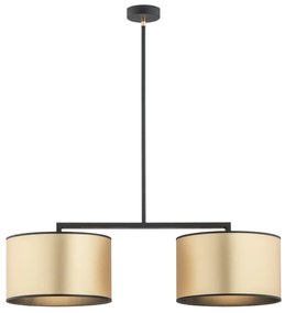 Lustra suspendata moderna KARIN 2L negru/auriu