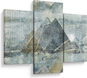 Tablou - Piramide în filtru albastru (90x60 cm)