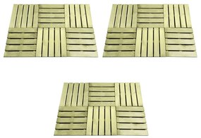 Placi de pardoseala, 18 buc., verde, 50 x 50 cm, lemn Verde, 18