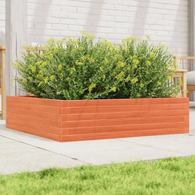 vidaXL Jardinieră de grădină, maro ceruit, 90x90x23 cm, lemn masiv pin