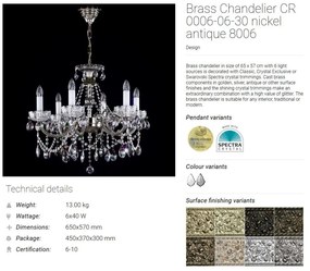Candelabru Cristal Bohemia Exclusive 6 brate Chandelier CR