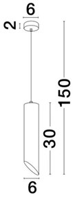 Pendul design modern Pero alb NVL-9184375