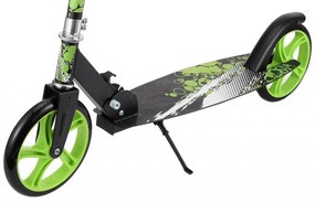 Trotineta copii si adolescenti NOVOKIDS™ Storm Camo PRO, Maxim 100 kg, Functie Super Brake, Maner reglabil pe inaltime, Diametru roata 200 mm, Verde