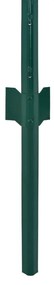 Gard din plasa de sarma cu stalpi, verde, 25 x 1,5 m, otel 1, 1.5 m, 25 m, 13 mm