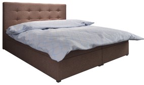 Pat matrimonial Boxspring 140 cm Fade 1 (maro închis) ( cu saltea și sp. depozitare). 1046475