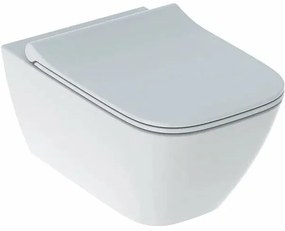 Set vas wc suspendat si capac slim softclose Geberit Smyle Square Rimfree