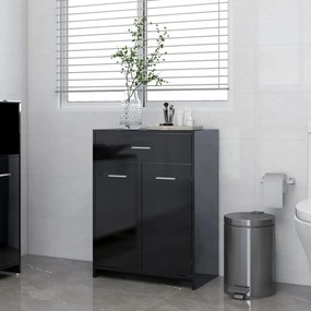 805031 vidaXL Dulap de baie, negru extralucios, 60 x 33 x 80 cm, PAL