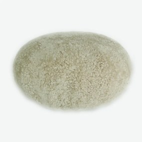 Taburete din blana de oaie Short Wool Curly Round 60cm