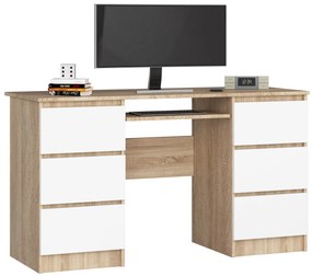 Masă PC Behati (Stejar sonoma + Alb). 1069463