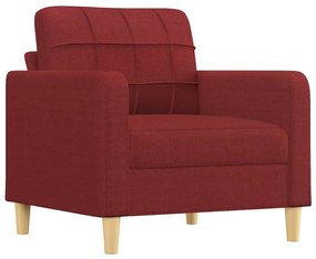 348603 vidaXL Fotoliu canapea, roșu vin, 60 cm, material textil
