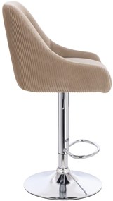 HR920W Scaun Latte din Catifea cu Bază Aurie