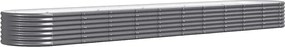 vidaXL Strat înălțat grădină 440x80x36 cm oțel galvanizat