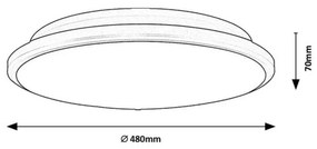 Plafonieră cu LED Rabalux 71131 Engon, 45 W, argintiu