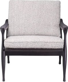 Fotoliu elegant design LUX Manzo negru / bouclé grey