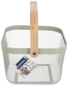 Coș de depozitare din sârmă din metal 24,5x24,5x30 cm Greenish – Orion