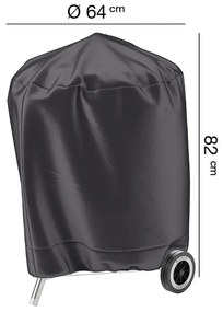 Husa AeroCover pentru gratar tip Kettle cu carbune, 64x64x83 cm, antracit
