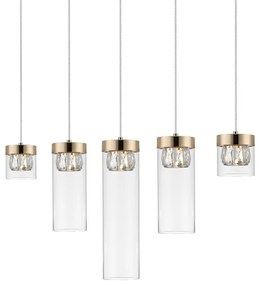 Lustră de cristal pe cablu GEM 5xG9/28W/230V Zuma Line P0389-05E-F7AC