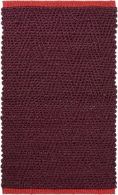 Covor burgundy din iută 50x80 cm Notes – Mette Ditmer Denmark