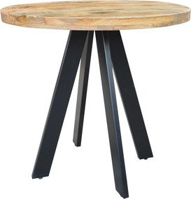 Masa rotunda, Masa bistro Iron Craft mango natur, 80cm