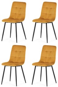 Set de scaune de sufragerie CT-281 YEL4, 4 buc