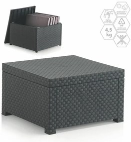 Măsuță de cafea pentru grădină din ratan artificial 56x56 cm – Juinsa