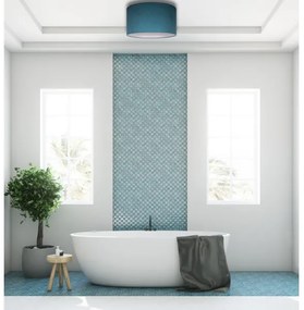 Plafonieră Duolla BRISTOL 1xE27/15W/230V d. 45 cm turcoaz/alb