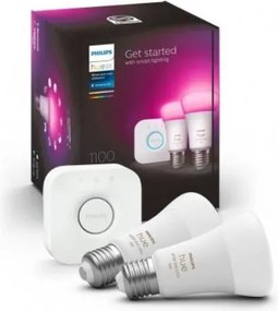Pachet de bază Philips Hue WACA 2xE27/9W/230V 2000-6500K + Hue Bridge