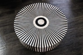 Masuta auxiliara design unicat Bone Inlay 60cm