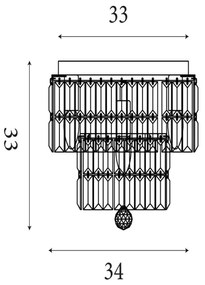Searchlight 61321-4AB - Plafonieră EMPIRE 4xE14/60W/230V IP44