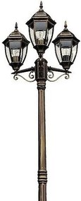 Stalp exterior cu 3 brate, H-225cm, IP44, auriu antic Toronto 8460 RX