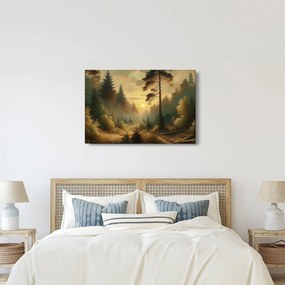 Tablou - Soare strălucind prin pădure (90x60 cm)