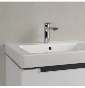 Set mobilier 58.7cm Villeroy&amp;Boch Subway 2.0 alb lucios, cu lavoar Subway 2.0, A68700DH+7113F001